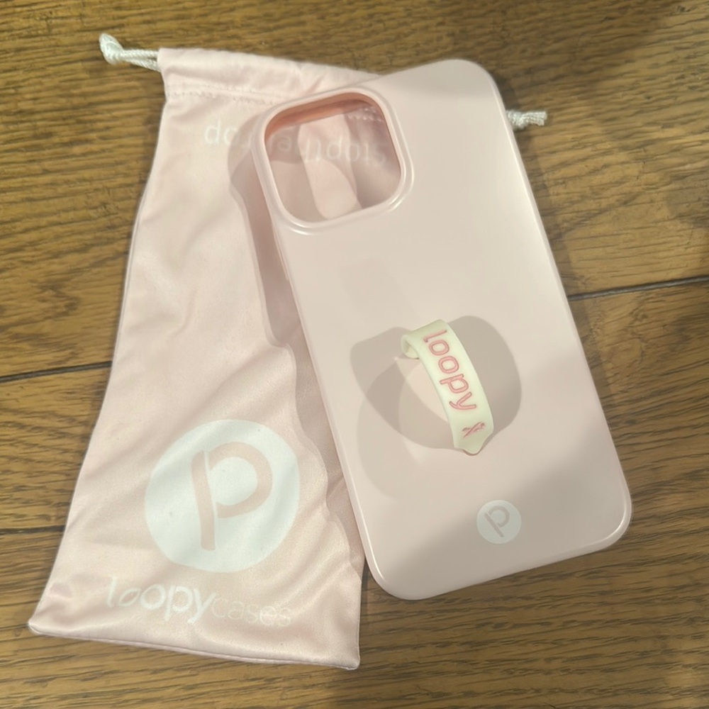Loopy Case Pink Phone Case and Pouch Set
